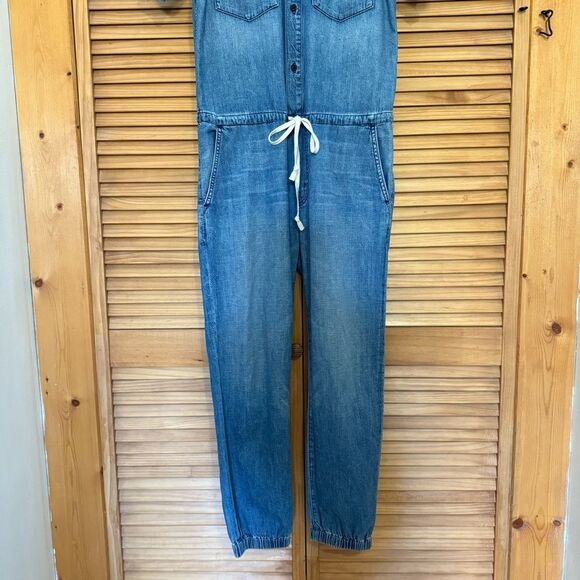 MOTHER Denim short sleeve Jumpsuit size small - Picture 7 of 9